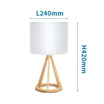 Aigostar - Stona lampa 1xE27/60W/230V bor