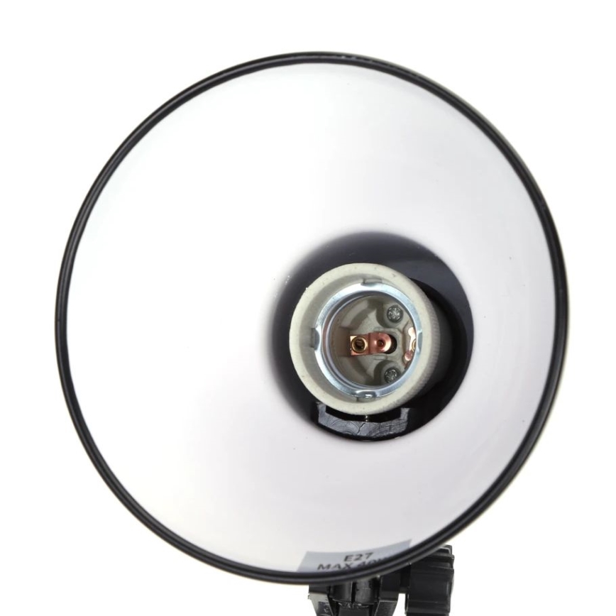 Aigostar - Stona lampa 2u1 1xE27/40W/230V crno