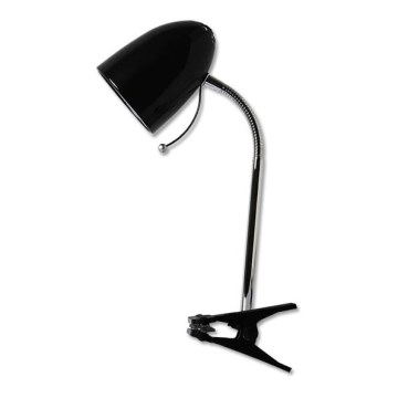 Aigostar -  Stona lampa sa štipaljkom 1xE27/11W/230V crno/krom