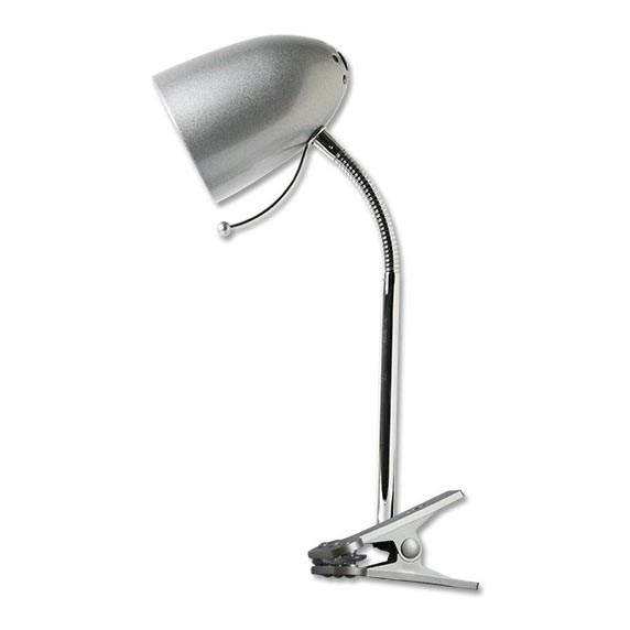 Aigostar -  Stona lampa sa štipaljkom 1xE27/11W/230V srebrno/krom