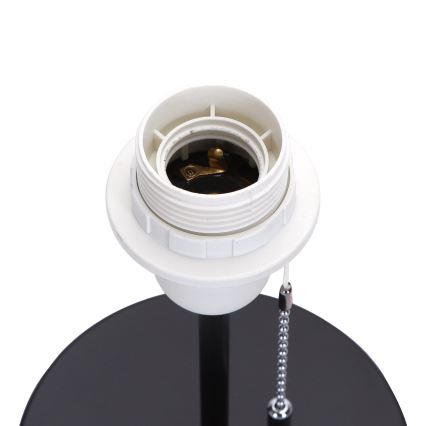 Aigostar - Stona lampa sa USB portom 1xE27/40W/230V crno