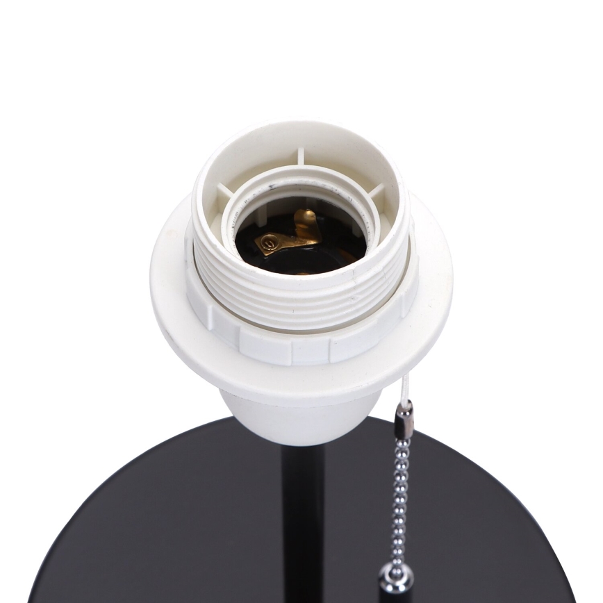 Aigostar - Stona lampa sa USB portom 1xE27/40W/230V crno
