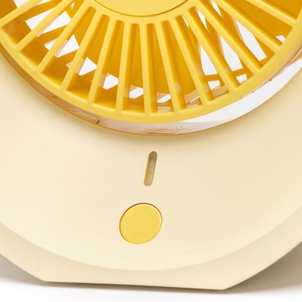 Aigostar - Stoni punjivi USB ventilator 3W/5V 1200mAh narandžasta