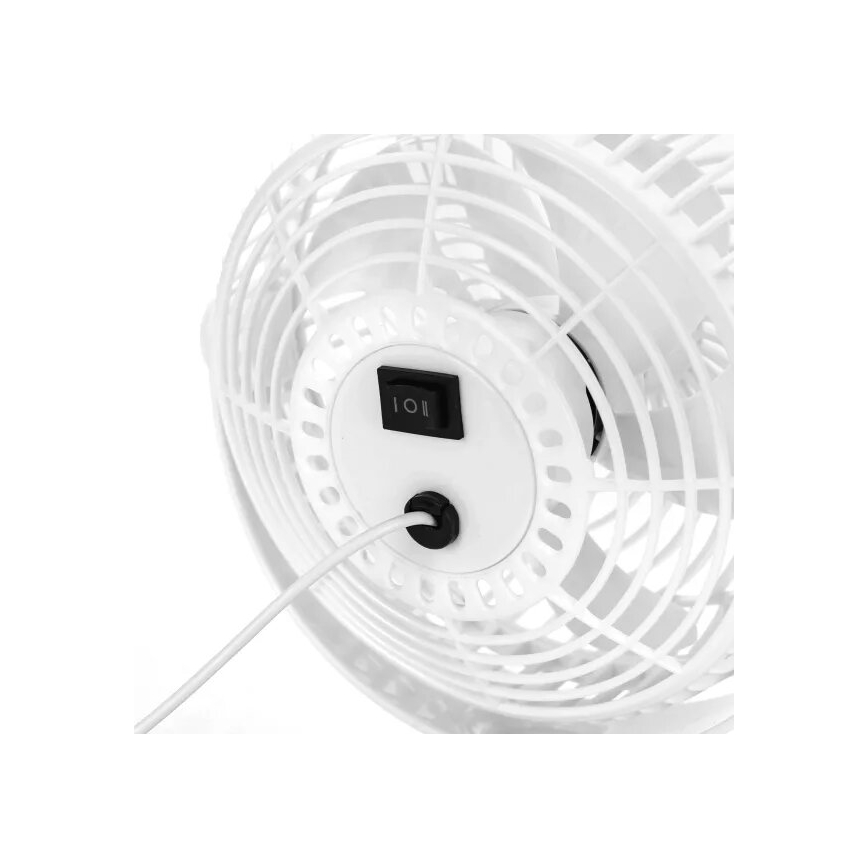 Aigostar - Stoni ventilator 3W/5V beli
