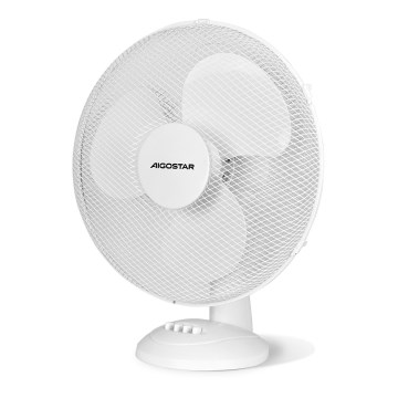 Aigostar - Stoni ventilator 40W/230V bela