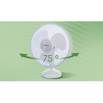 Aigostar - Stoni ventilator 40W/230V bela