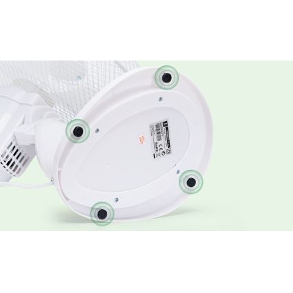 Aigostar - Stoni ventilator 40W/230V bela
