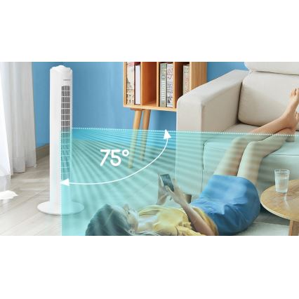 Aigostar - Stubni ventilator 45W/230V bela