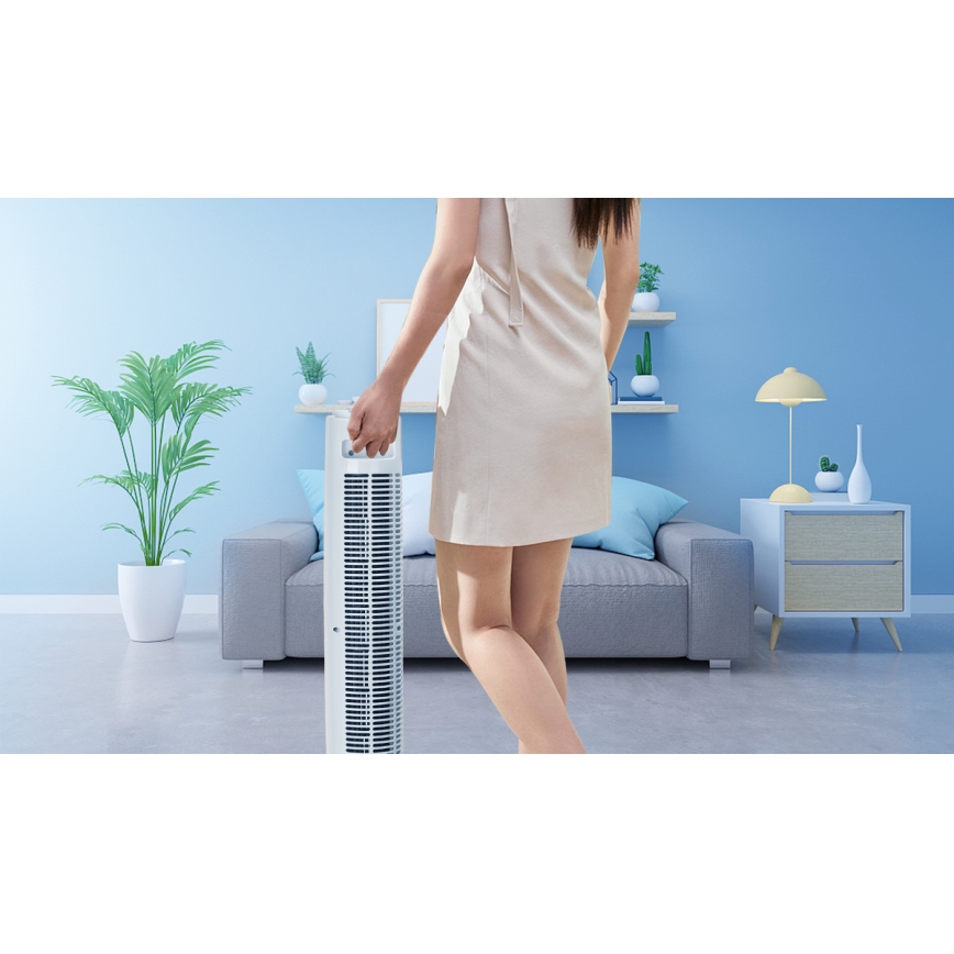 Aigostar - Stubni ventilator 45W/230V bela