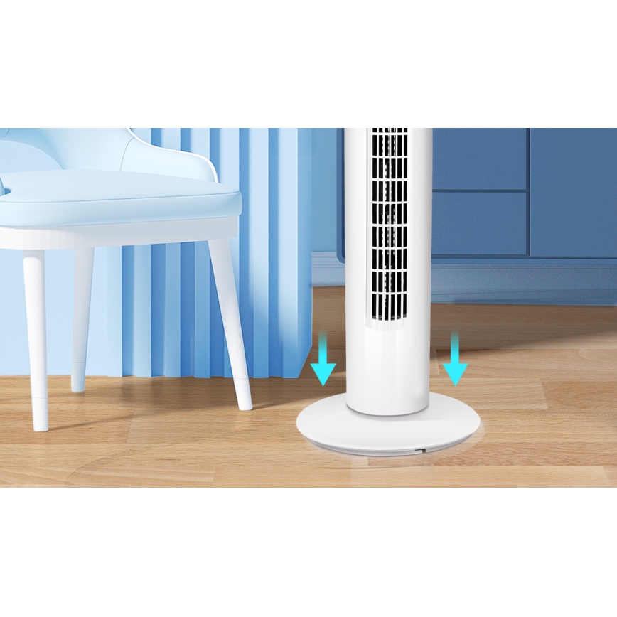 Aigostar - Stubni ventilator 45W/230V bela