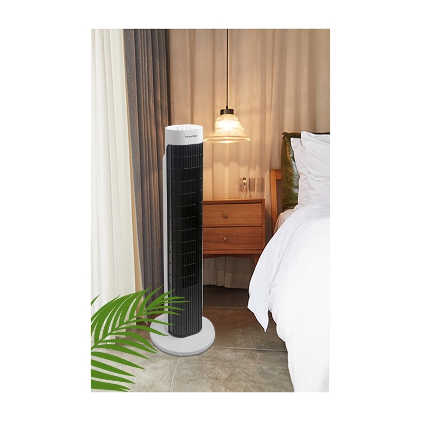 Aigostar - Stubni ventilator 45W/230V crna/bela