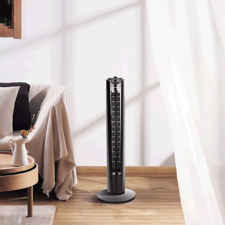 Aigostar - Stubni ventilator 45W/230V crno