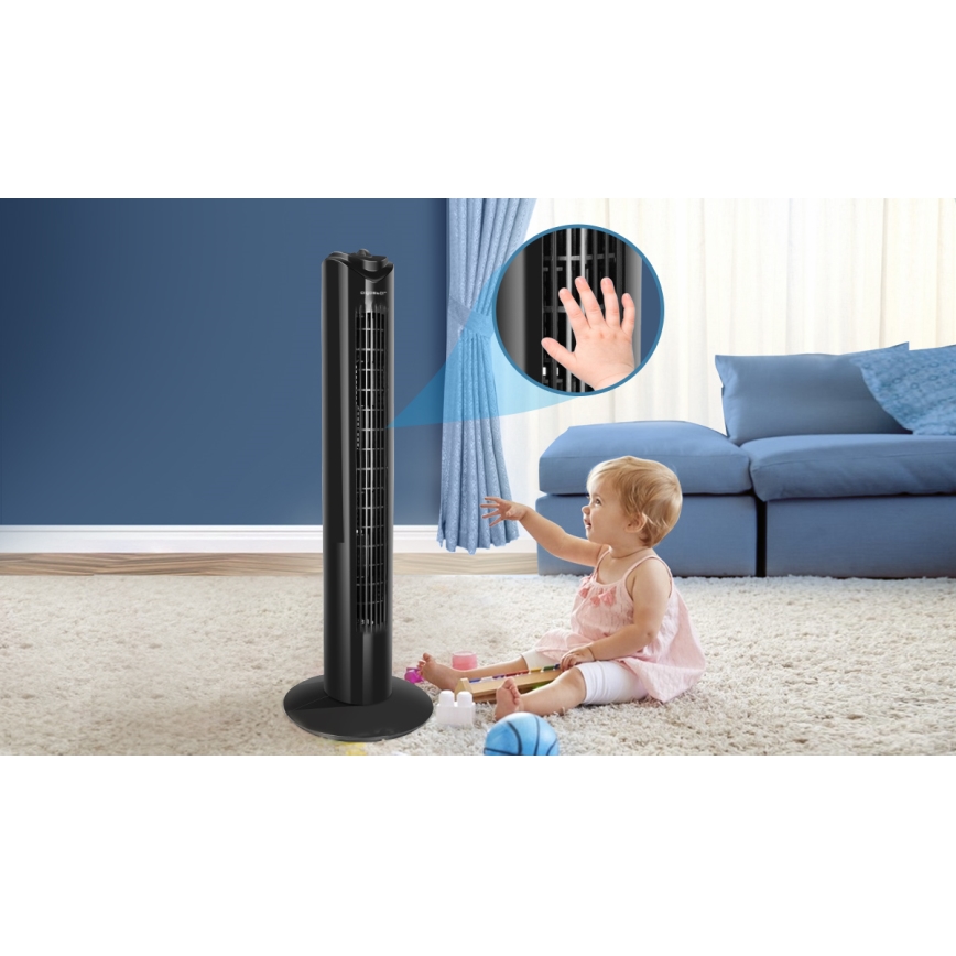 Aigostar - Stubni ventilator 45W/230V crno