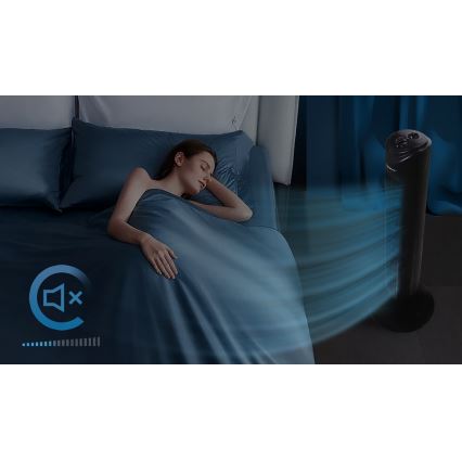 Aigostar - Stubni ventilator 45W/230V crno