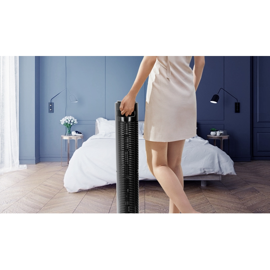 Aigostar - Stubni ventilator 45W/230V crno