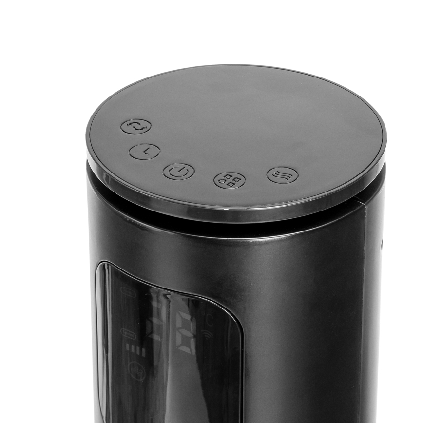 Aigostar - Stubni ventilator 50W/230V crno Wi-Fi + Daljinski upravljač