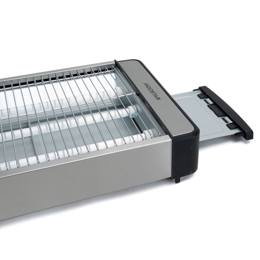 Aigostar - Toster 840-1000W/230V mat krom