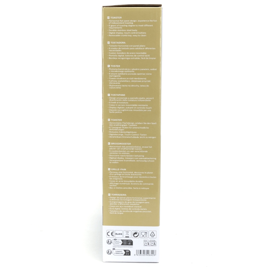 Aigostar - Toster 840-1000W/230V mat krom