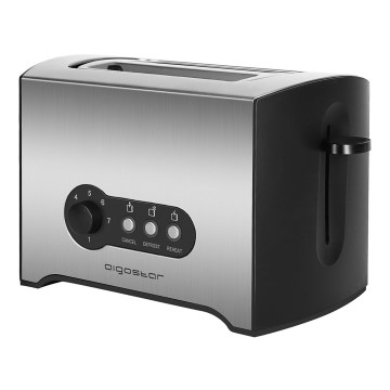 Aigostar - Toster sa dva otvora 900W/230V krom