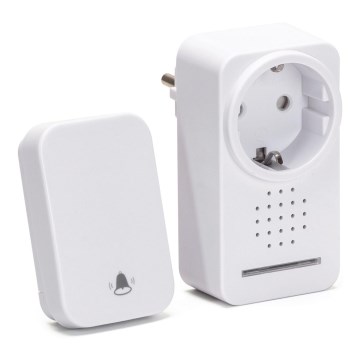 Aigostar - Utično bežično zvono 1Z 230V IPX4 bela