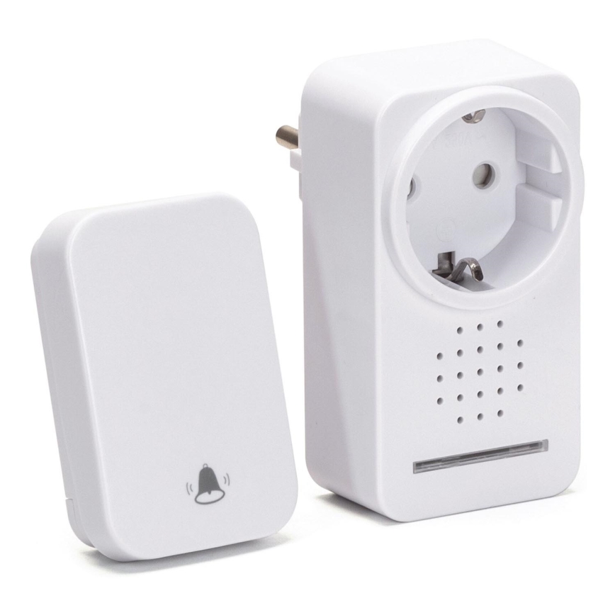 Aigostar - Utično bežično zvono 1Z 230V IPX4 bela