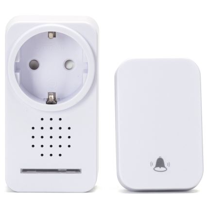 Aigostar - Utično bežično zvono 1Z 230V IPX4 bela