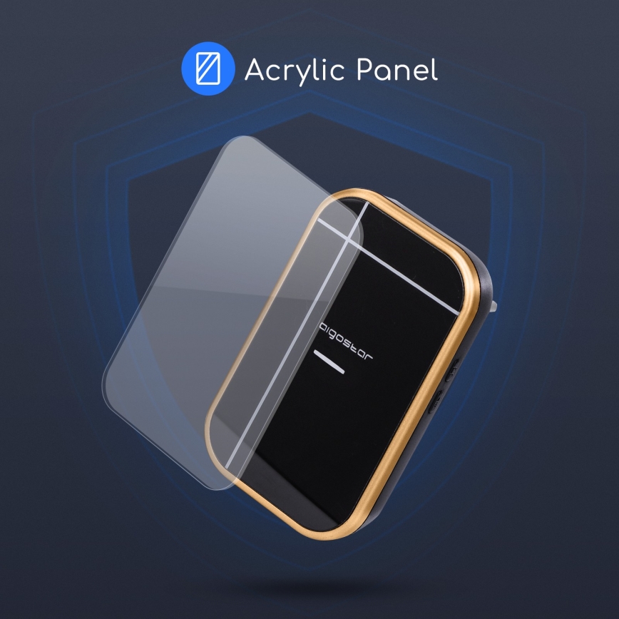 Aigostar - Utično bežično zvono 230V/12V IP44 crni