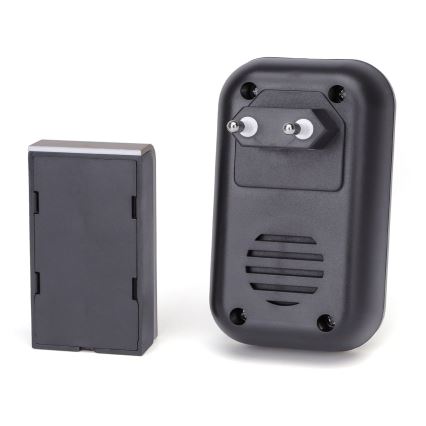 Aigostar - Utično bežično zvono 230V/12V IP44 crni