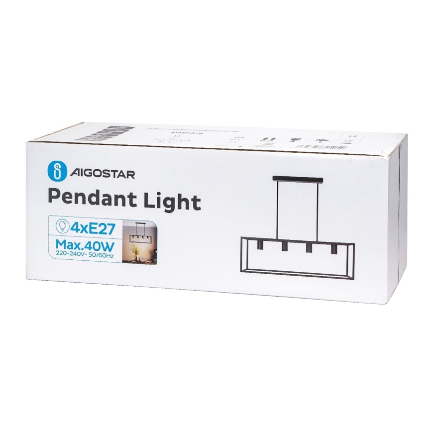 Aigostar - Viseći luster 4xE27/40W/230V