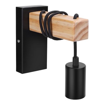 Aigostar - Zidna lampa 1xE27/60W/230V braon/crno