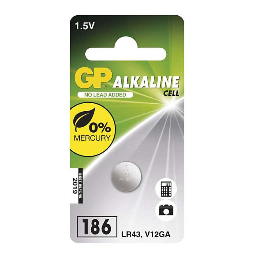 Alkalna dugmićasta baterija LR43 GP ALKALINE 1,5V/70 mAh