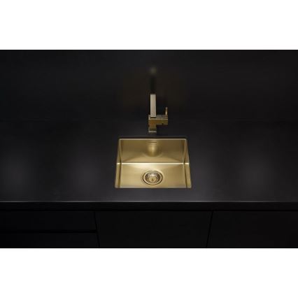 ALVEUS 1103319 - Kuhinjska sudopera QUADRIX 45x45 cm nerđajući čelik/zlatna