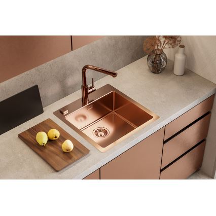 ALVEUS 1122708 - Kuhinjska sudopera PURE 52,5x51,5 cm nerđajući čelik/bakreno