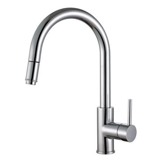 ALVEUS 1129021 - Kuhinjska slavina sa raspršivačem na izvlačenje DELOS 38 cm mat krom