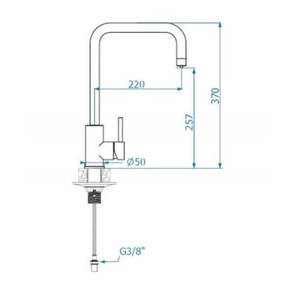 ALVEUS 1139811 - Slavina za sudoperu DUAL 37 cm bež
