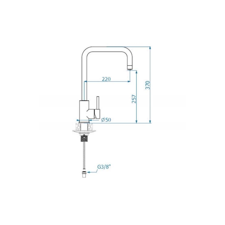 ALVEUS 1139812 - Slavina za sudoperu DUAL 37 cm crno