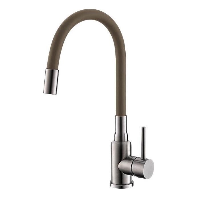ALVEUS 1144428 - Slavina za sudoperu sa fleksibilnim izlivom MINTAS 34 cm nerđajući čelik/bež