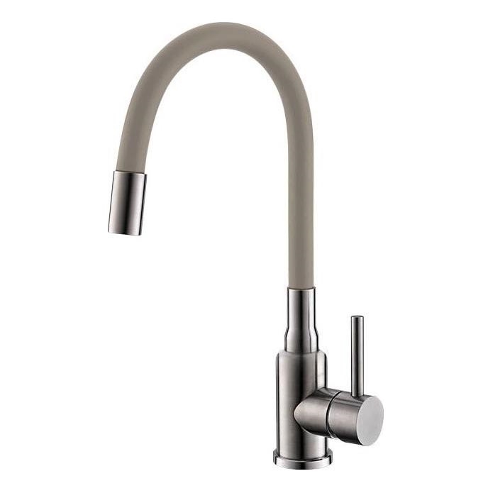 ALVEUS 1144429 - Slavina za sudoperu sa fleksibilnim izlivom MINTAS 34 cm nerđajući čelik/braon