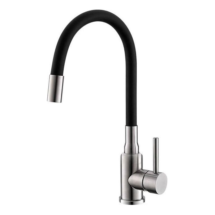ALVEUS 1144432 - Slavina za sudoperu sa fleksibilnim izlivom MINTAS 34 cm nerđajući čelik/crno