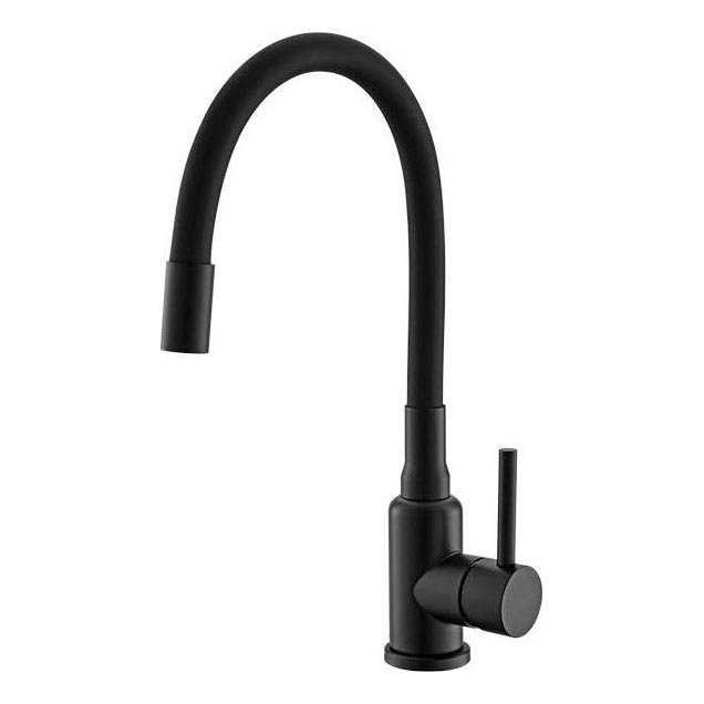 ALVEUS 1144433 - Slavina za sudoperu sa fleksibilnim izlivom MINTAS 34 cm nerđajući čelik/crno