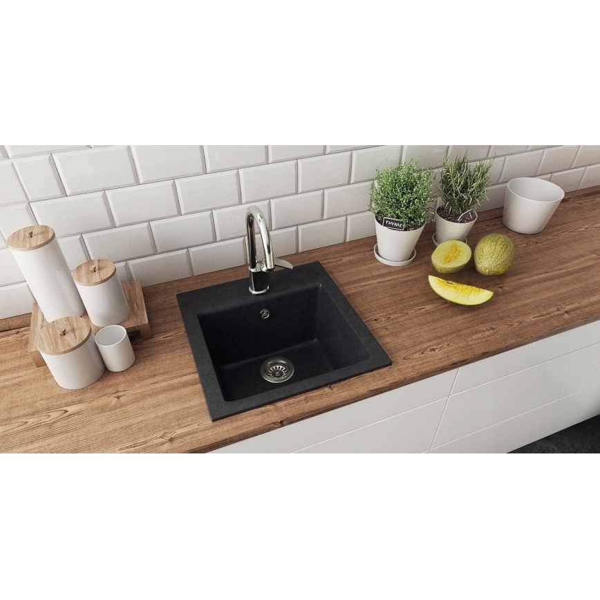 ALVEUS 1149113 - Kuhinjska sudopera GEM 50x50 cm crno