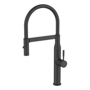 ALVEUS 1150893 - Slavina za sudoperu sa fleksibilnim izljevom i prskalicom MIRAGE 49,5 cm crna