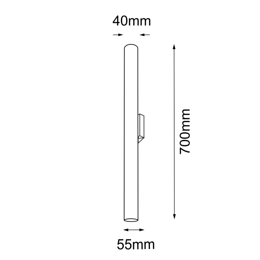 Amplex - Zidna lampa 2xGU10-MR11/15W/230V crno/mesing