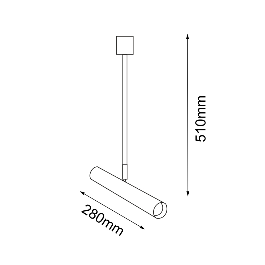 Amplex - Viseći luster 1xGU10-MR11/15W/230V crno/mesing
