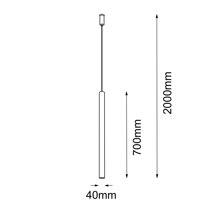 Amplex - Luster na sajli 1xGU10-MR11/15W/230V crno/mesing