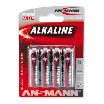 Ansmann 09629 LR6 AA RED - set od 4 alkalne baterije AA (LR6), 1,5 V