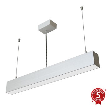 APLED - LED luster na sajli LOOK LED/23W/230V 4000K 60 cm srebrna