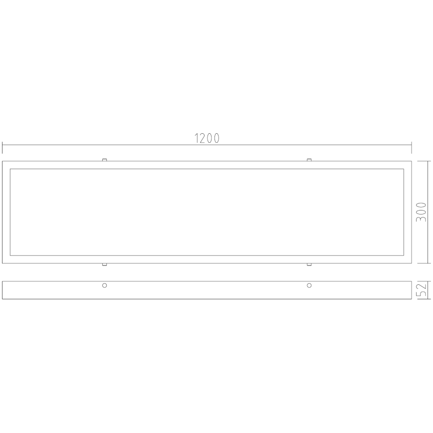 APLED - LED Nadgradni panel LONG LED/40W/230V 4000K 120x30cm IP41 bela