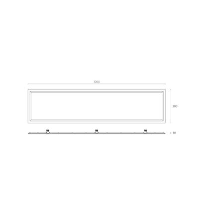 APLED - LED Ugradbeni panel za kupatilo QUADRA LED/40W/230V 4000K IP41 120x30cm