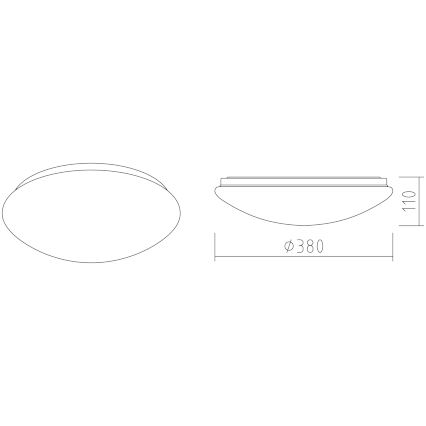 APLED - LED Plafonjera LENS P TRICOLOR LED/24W/230V IP41 2700 - 6500K 1680lm